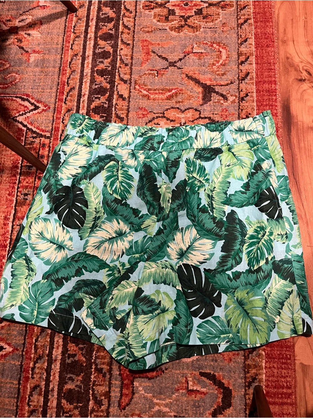 Women’s Tropical Paperbag Waist Shorts
